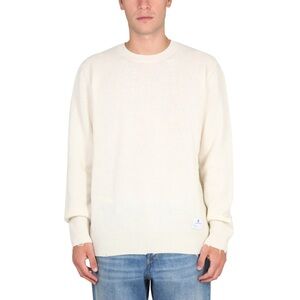 DEPARTMENT FIVE Ribbed Collar Sweater With Cross-Neck Detail